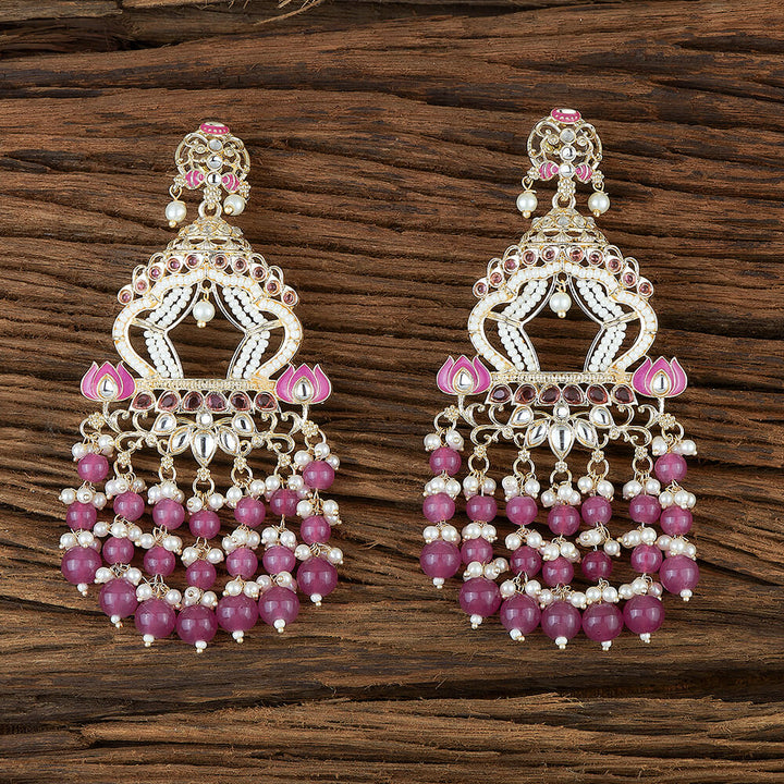 Indo Western Meenakari Earring With Gold Plating 110850