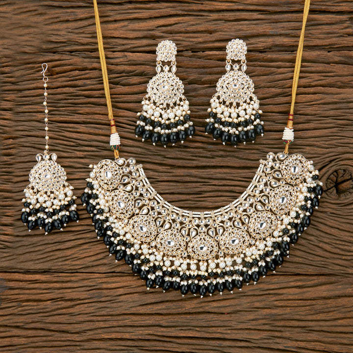 Indo Western Classic Necklace With Gold Plating 110881