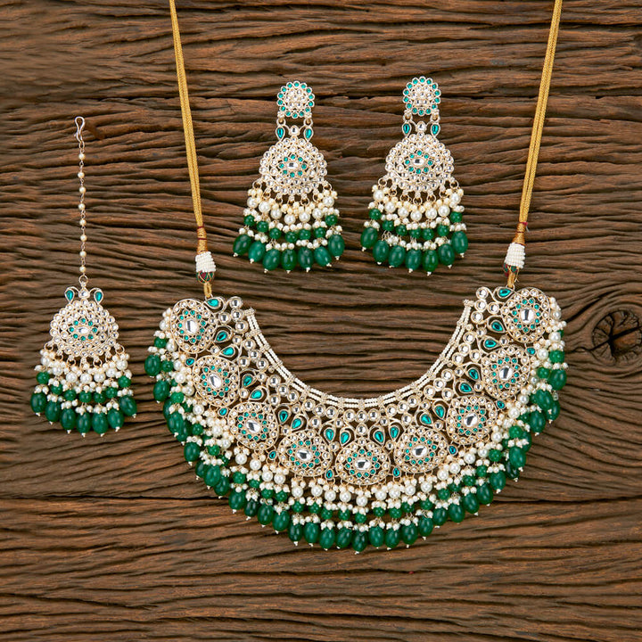 Indo Western Classic Necklace With Gold Plating 110881