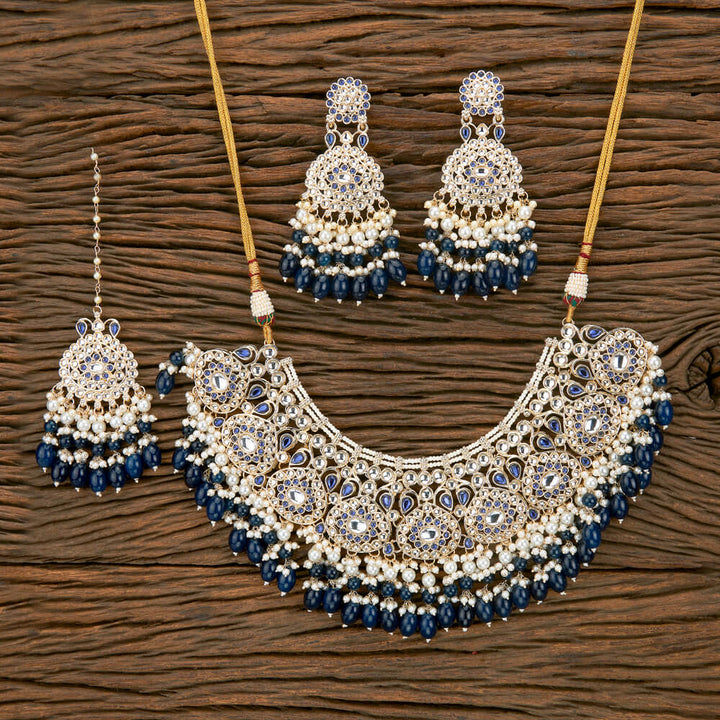 Indo Western Classic Necklace With Gold Plating 110881