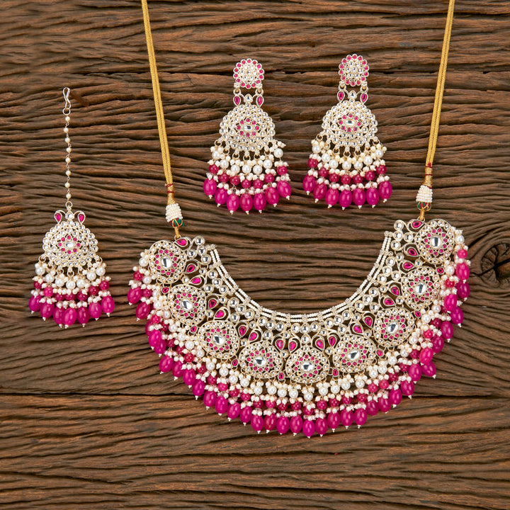 Indo Western Classic Necklace With Gold Plating 110881