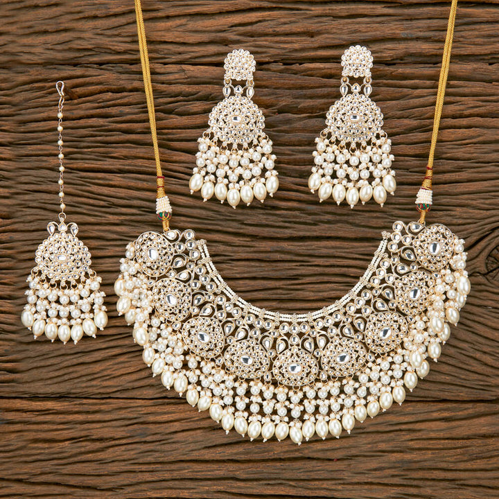 Indo Western Classic Necklace With Gold Plating 110881