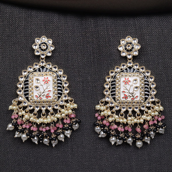 Indo Western Meenakari Earring With Gold Plating 110943