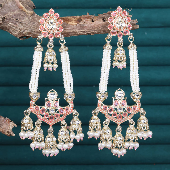 Indo Western Meenakari Earring With Gold Plating 110979