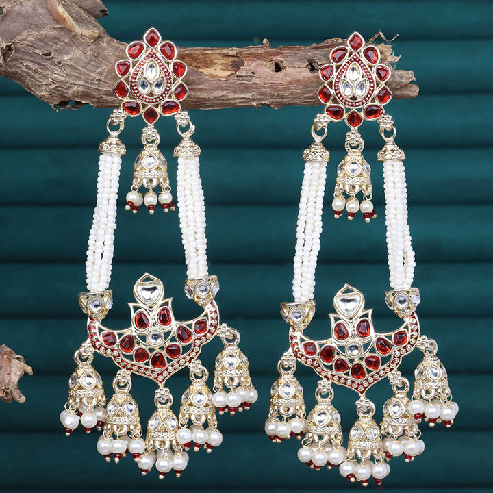 Indo Western Meenakari Earring With Gold Plating 110979