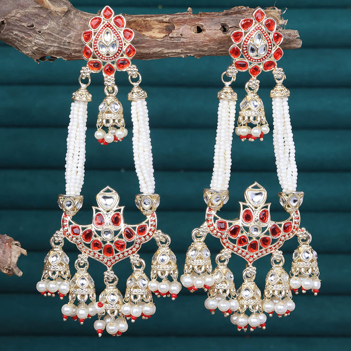 Indo Western Meenakari Earring With Gold Plating 110979