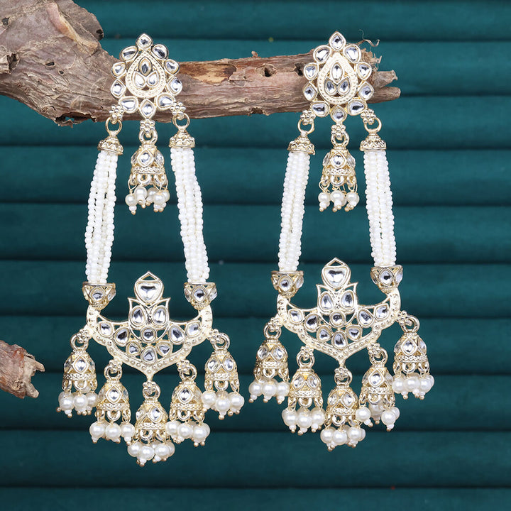 Indo Western Meenakari Earring With Gold Plating 110979