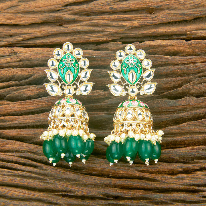 Indo Western Meenakari Earring With Gold Plating 111010