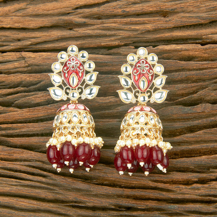 Indo Western Meenakari Earring With Gold Plating 111010