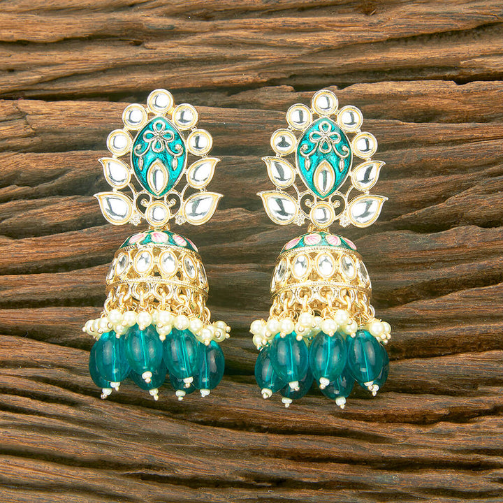 Indo Western Meenakari Earring With Gold Plating 111010