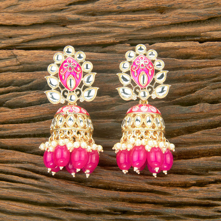 Indo Western Meenakari Earring With Gold Plating 111010