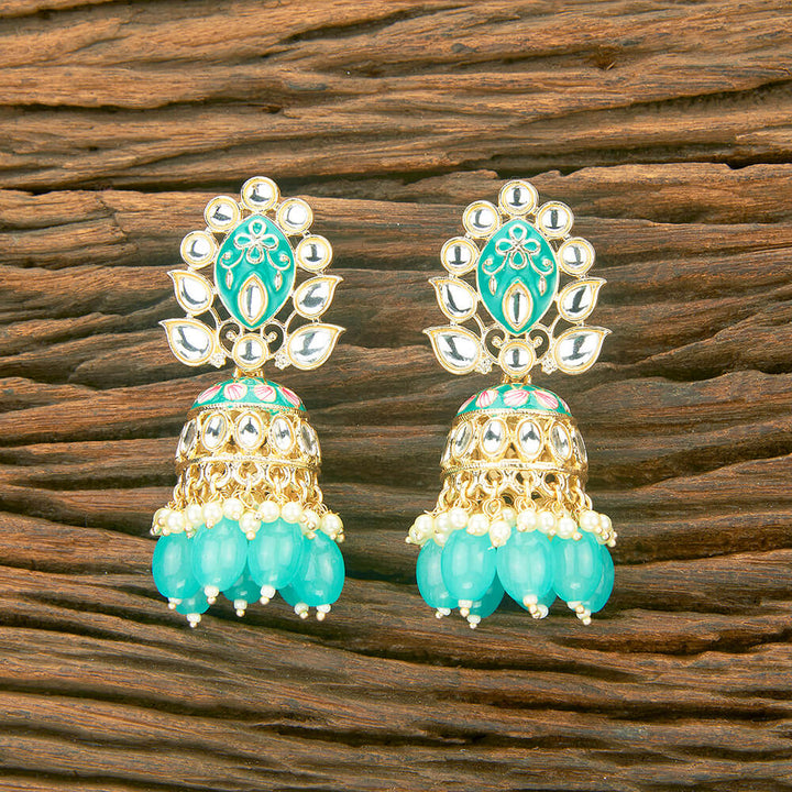 Indo Western Meenakari Earring With Gold Plating 111010