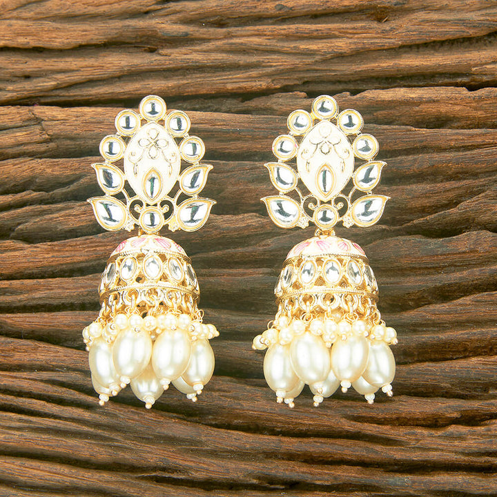 Indo Western Meenakari Earring With Gold Plating 111010