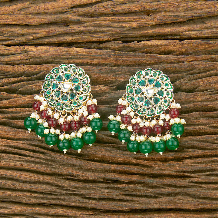 Indo Western Meenakari Earring With Gold Plating 111019