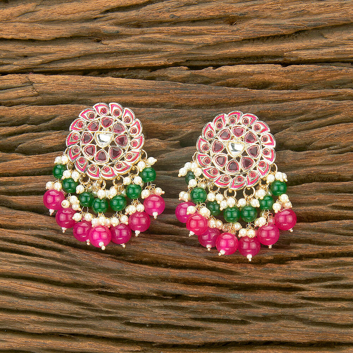 Indo Western Meenakari Earring With Gold Plating 111019