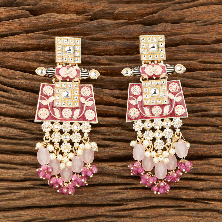 Indo Western Meenakari Earring With Gold Plating 111065