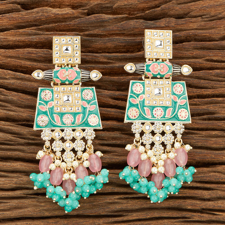 Indo Western Meenakari Earring With Gold Plating 111065