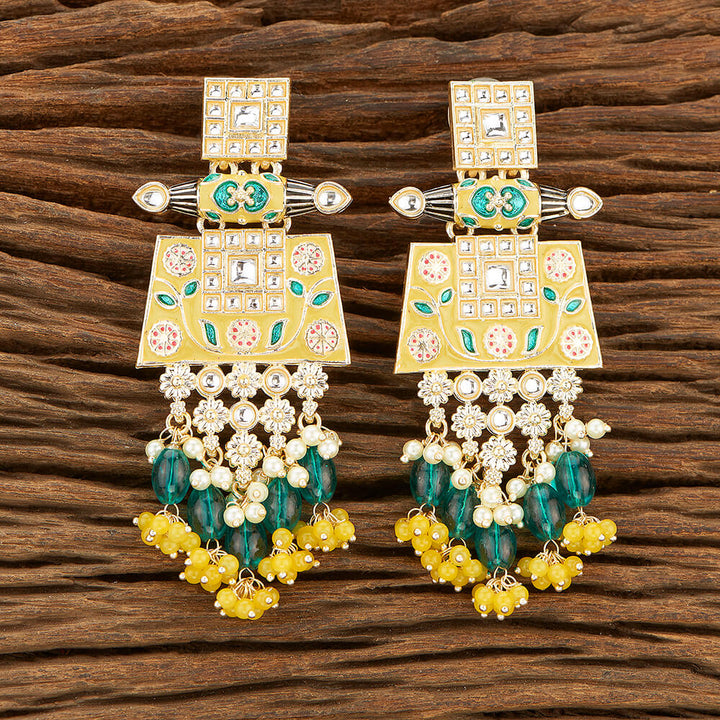 Indo Western Meenakari Earring With Gold Plating 111065