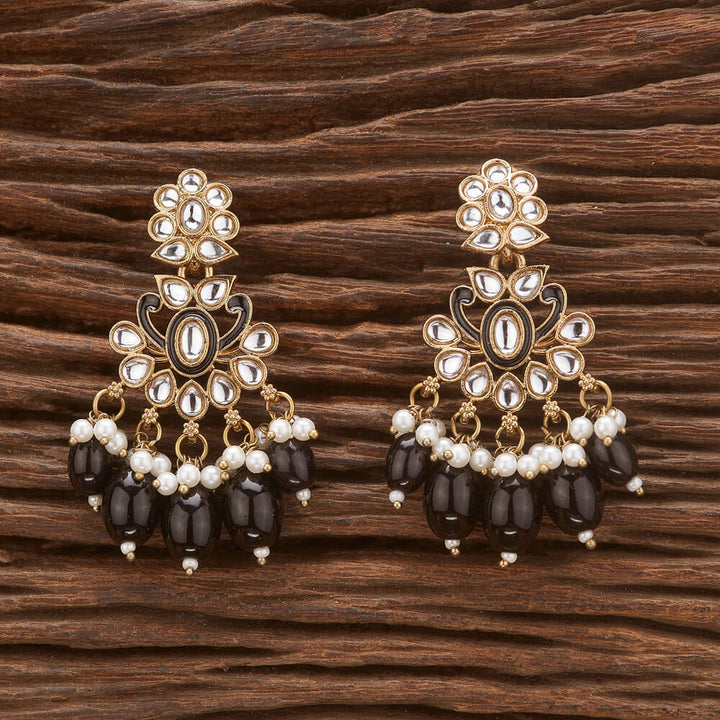 Indo Western Meenakari Earring With Mehndi Plating 111099