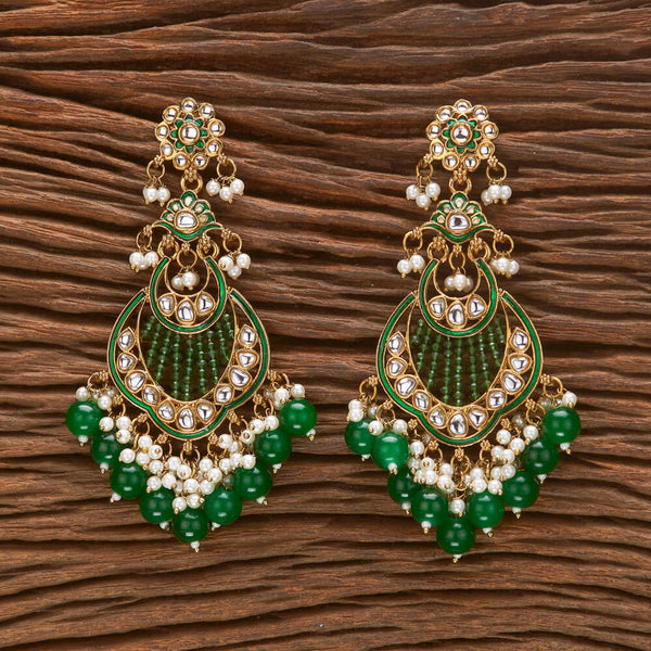 Indo Western Meenakari Earring With Mehndi Plating 111129