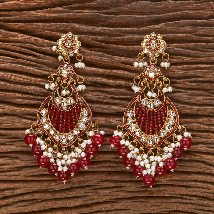 Indo Western Meenakari Earring With Mehndi Plating 111129