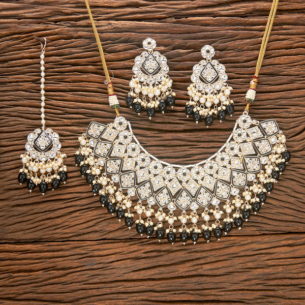 Indo Western Meenakari Necklace With Gold Plating 111143