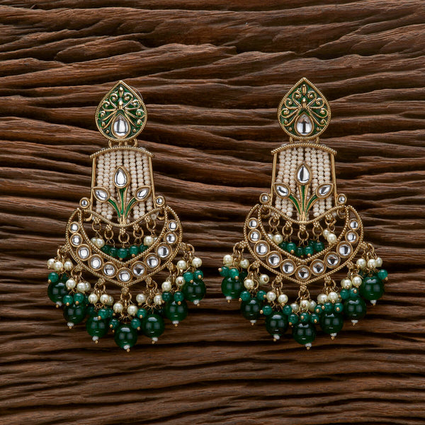 Indo Western Meenakari Earring With Mehndi Plating 111156