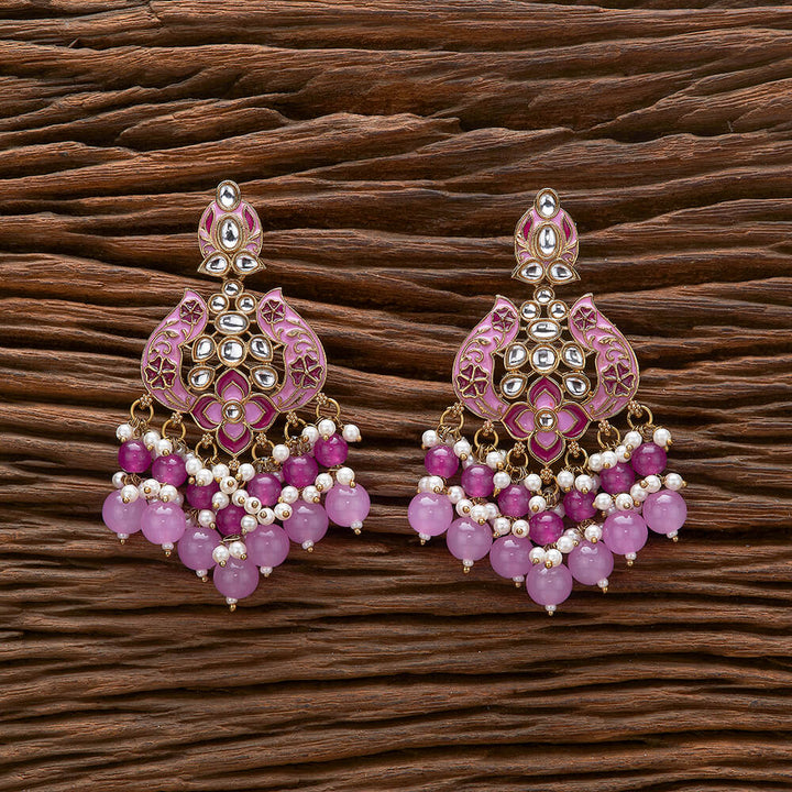 Indo Western Meenakari Earring With Mehndi Plating 111194