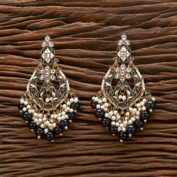 Indo Western Meenakari Earring With Mehndi Plating 111209