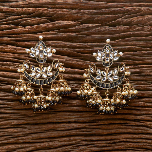 Indo Western Meenakari Earring With Mehndi Plating 111249