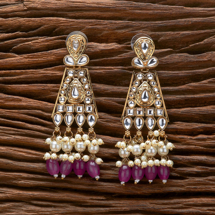 Indo Western Delicate Earring With Mehndi Plating 111258