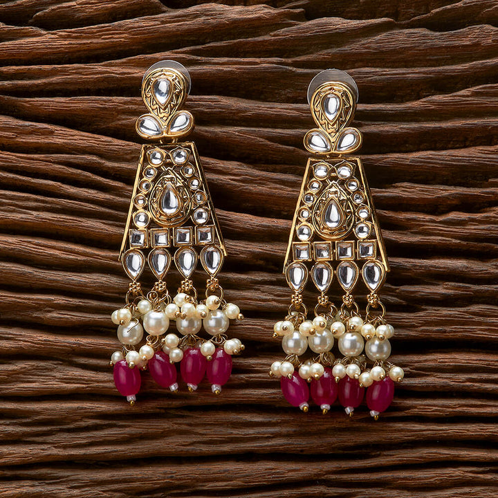 Indo Western Delicate Earring With Mehndi Plating 111258