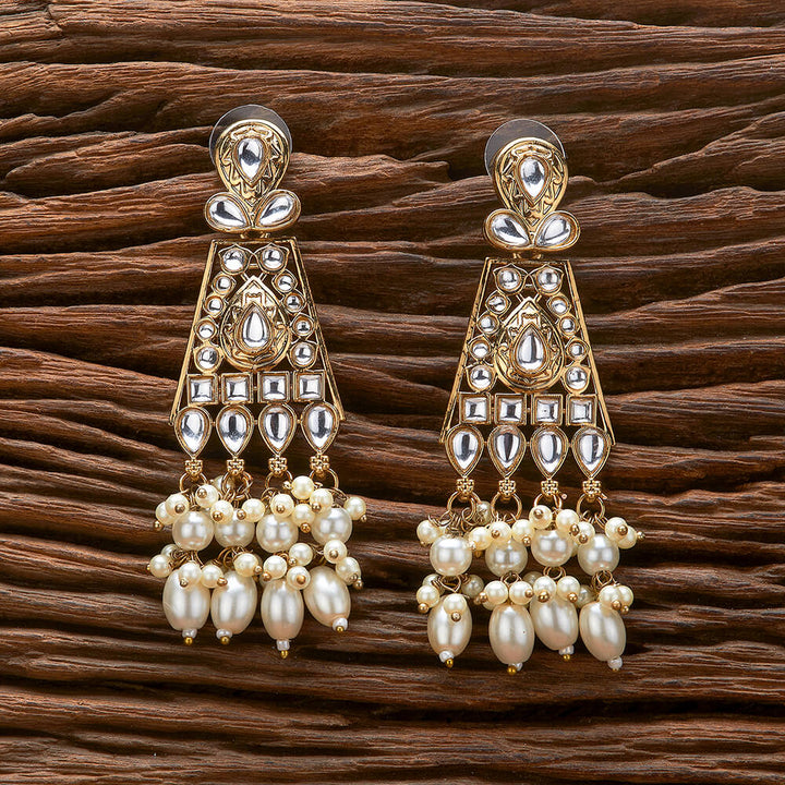 Indo Western Delicate Earring With Mehndi Plating 111258