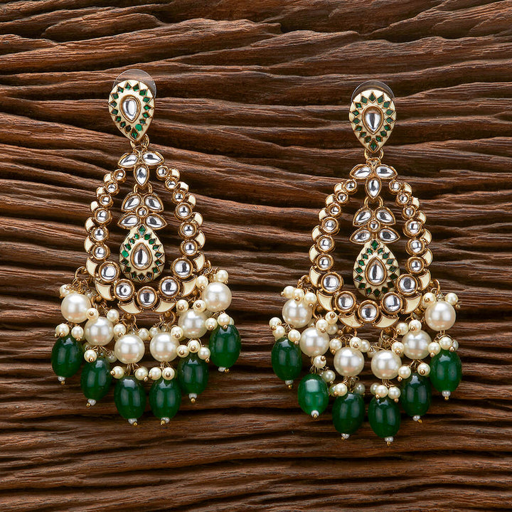 Indo Western Meenakari Earring With Mehndi Plating 111262