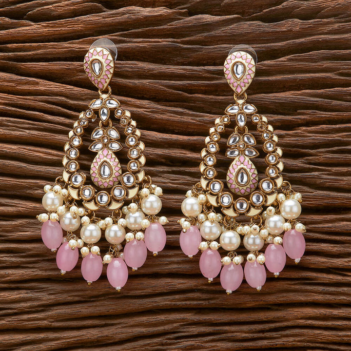 Indo Western Meenakari Earring With Mehndi Plating 111262