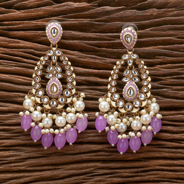 Indo Western Meenakari Earring With Mehndi Plating 111262