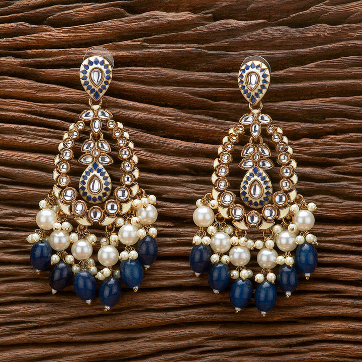 Indo Western Meenakari Earring With Mehndi Plating 111262