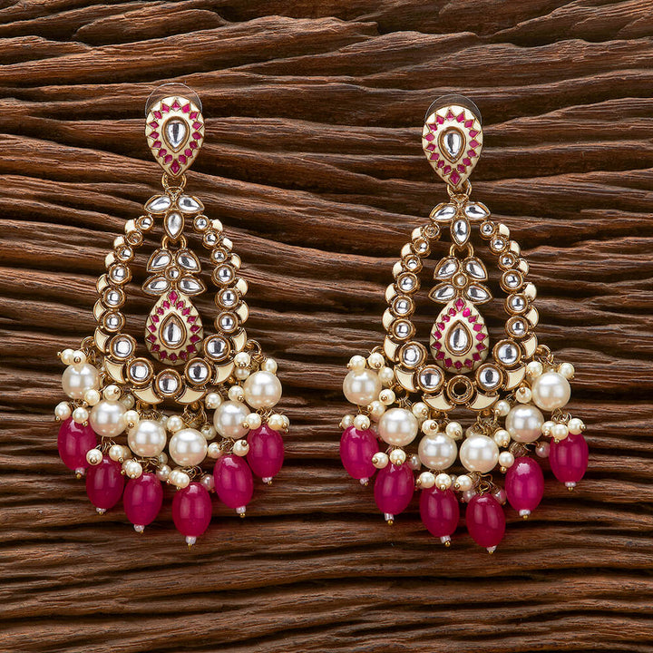 Indo Western Meenakari Earring With Mehndi Plating 111262