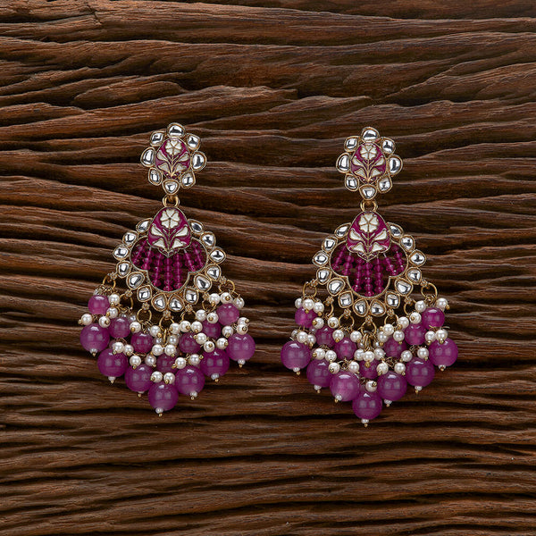 Indo Western Meenakari Earring With Mehndi Plating 111282