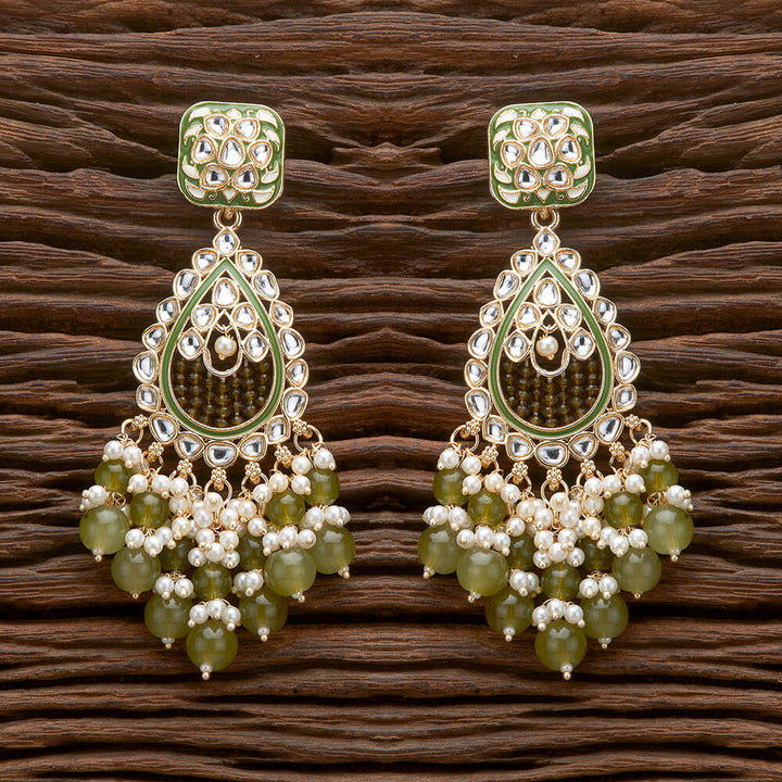 Indo Western Meenakari Earring With Gold Plating 111308