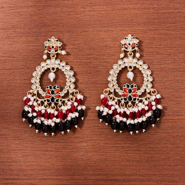 Indo Western Meenakari Earring With Gold Plating 111490