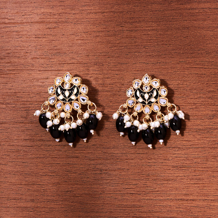 Indo Western Meenakari Earring With Gold Plating 111515