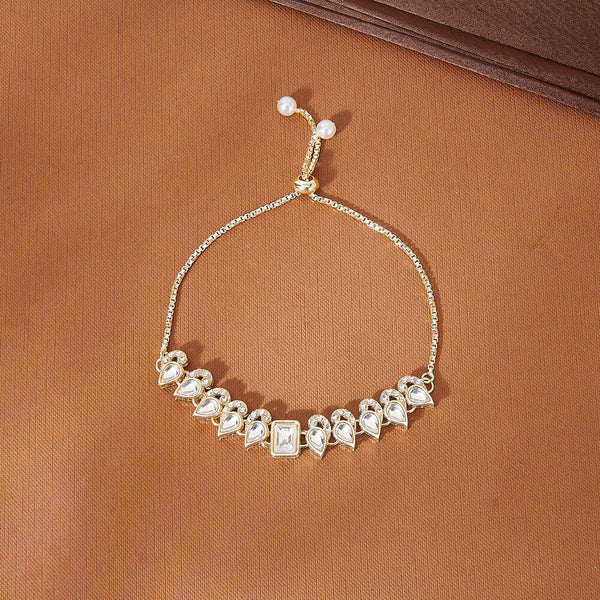 111792 Indo Western Delicate Bracelet With Gold Plating