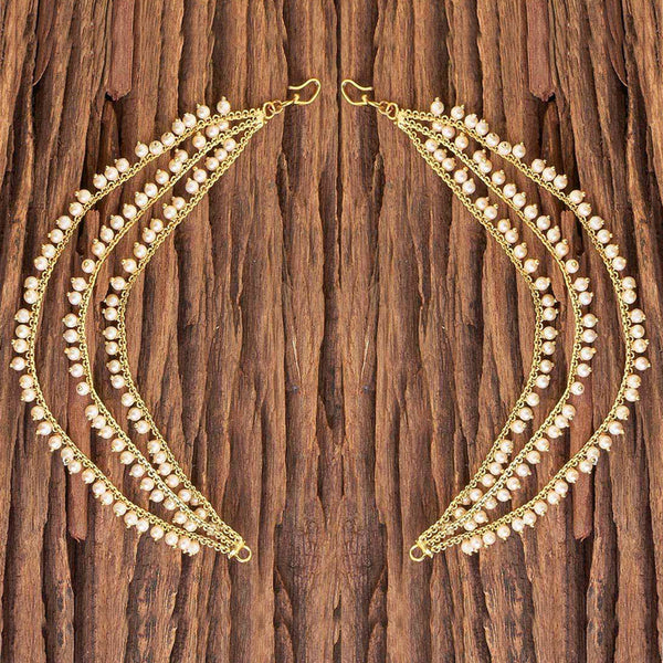 Antique Gold Plated Padmavati Ear Chains 16971