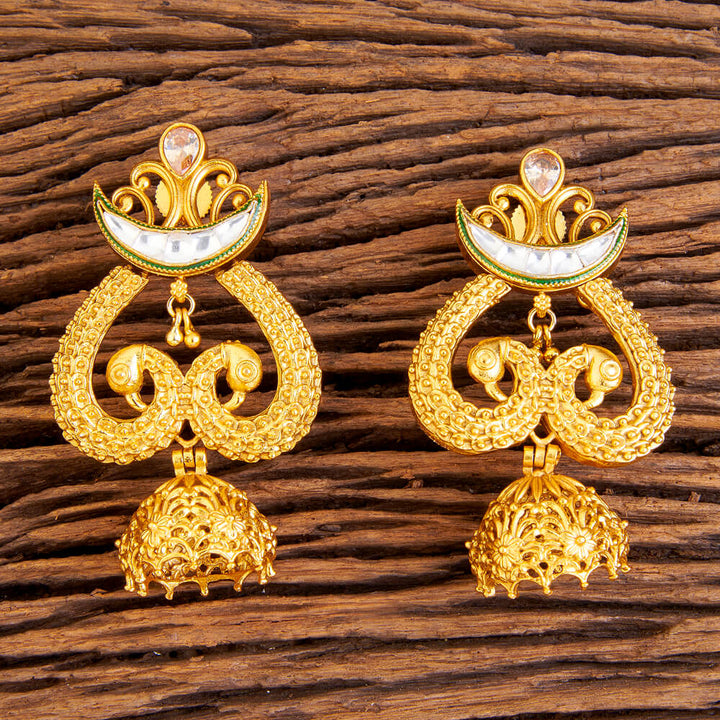 Antique Peacock Earring with gold plating 18436