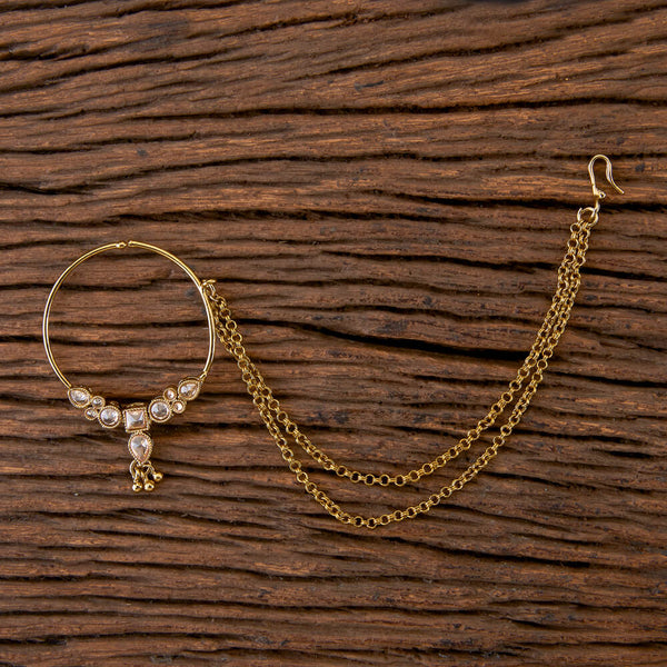 202272 Antique Pressing Nose ring with Mehndi Plating