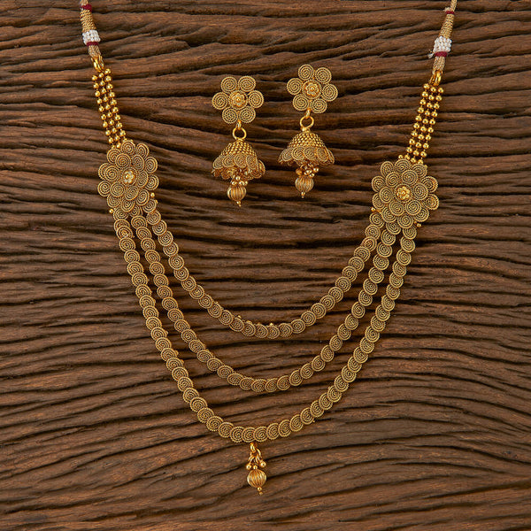 205580 Antique Plain Necklace With Gold Plating