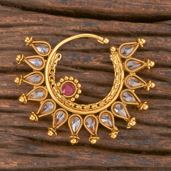 Antique Pressing Nose Ring With Gold Plating 206711