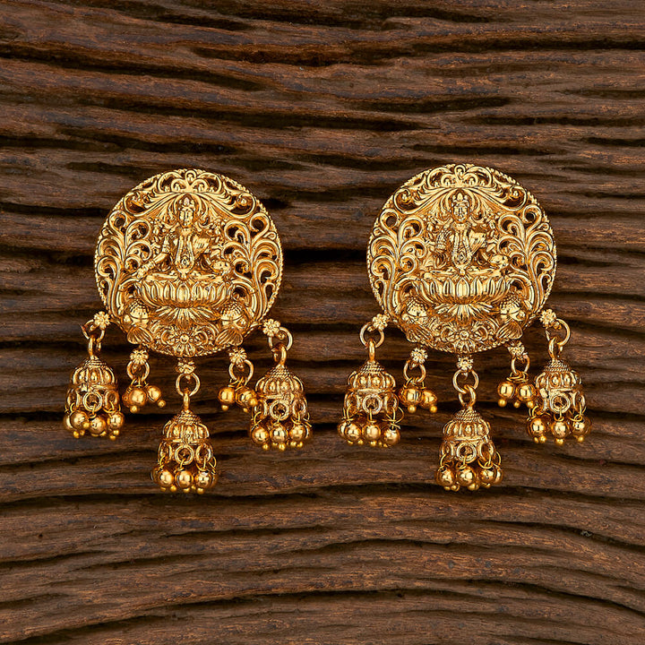 Antique Temple Earring With Gold Plating 207128