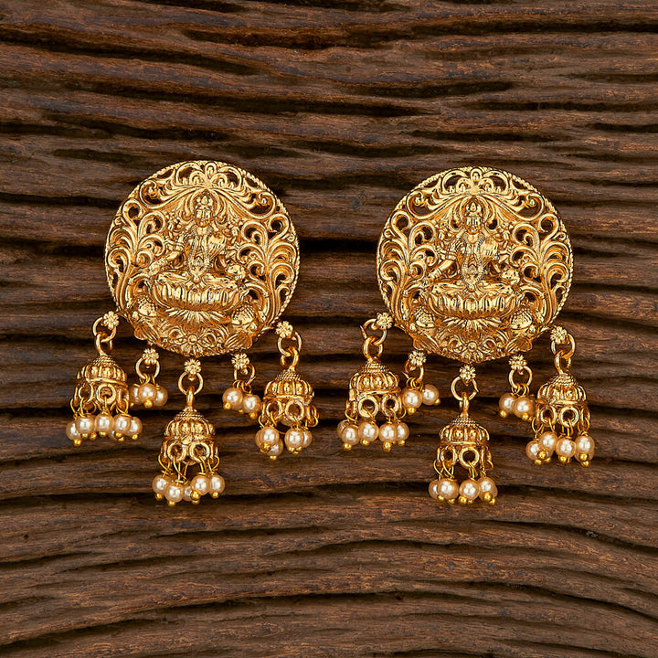 Antique Temple Earring With Gold Plating 207128